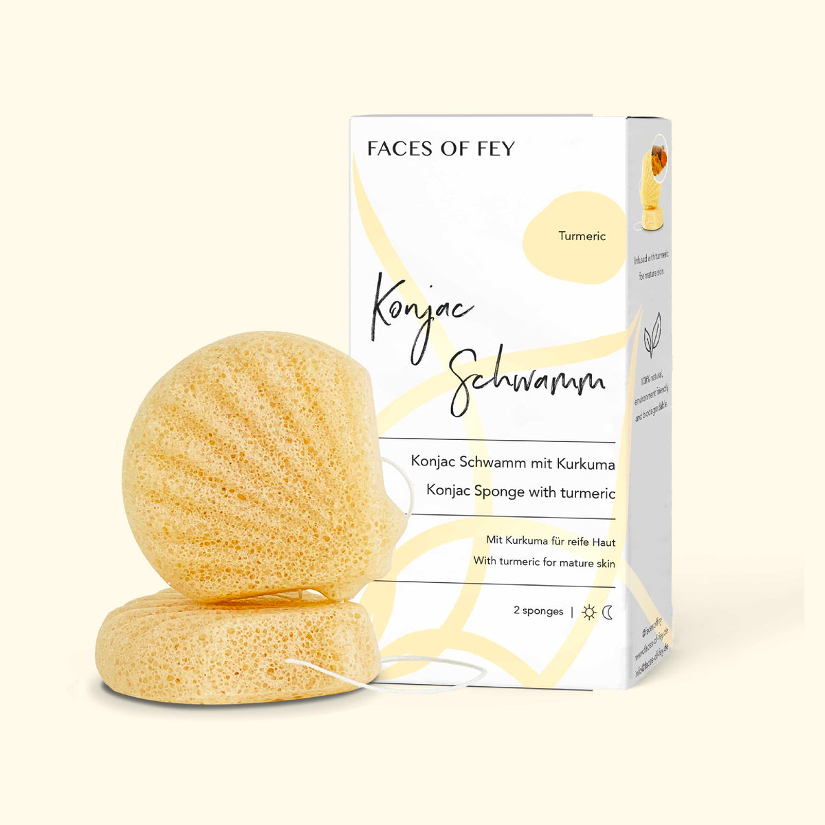 Konjac Sponge - gelber Ingwer