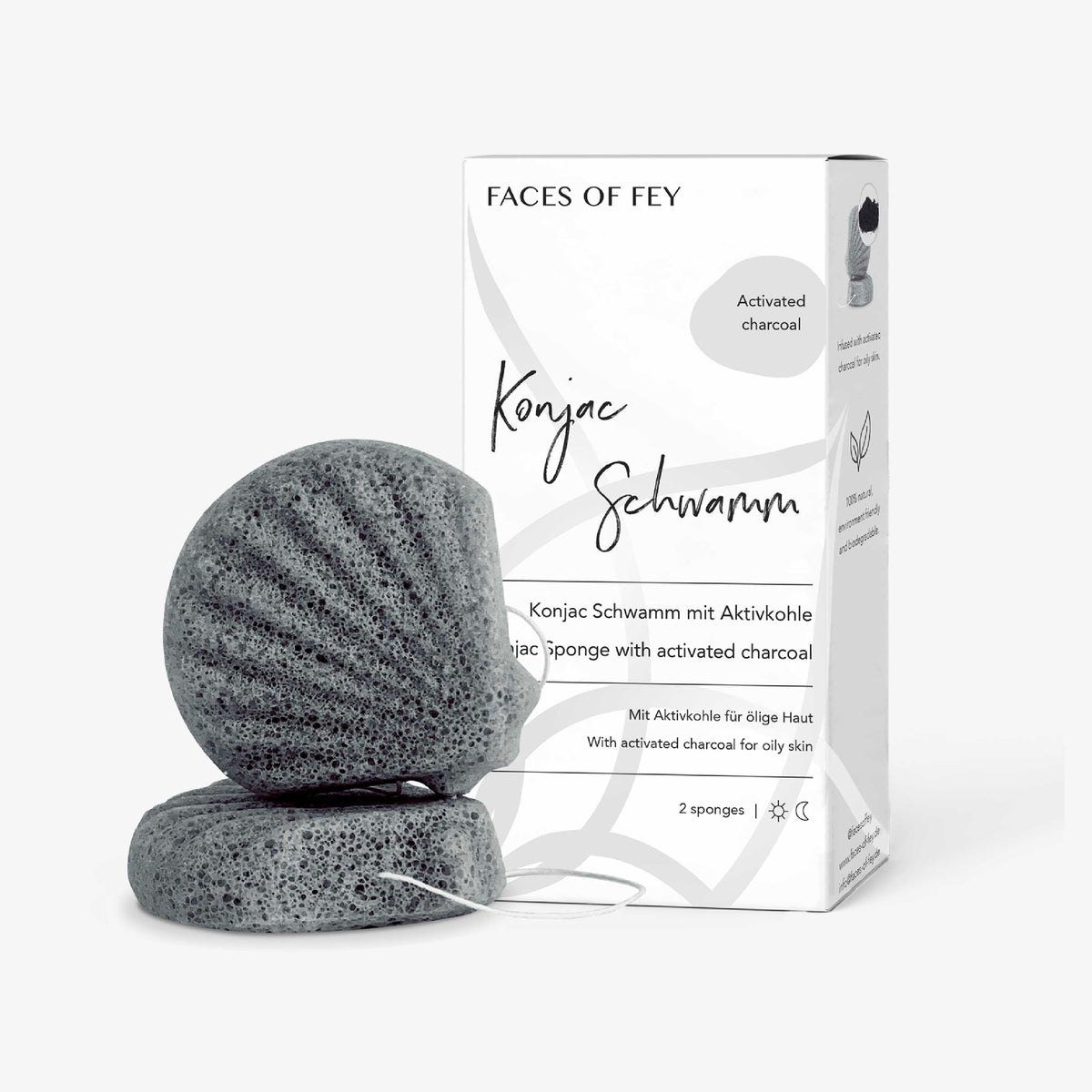 Konjac Sponge - Aktivkohle