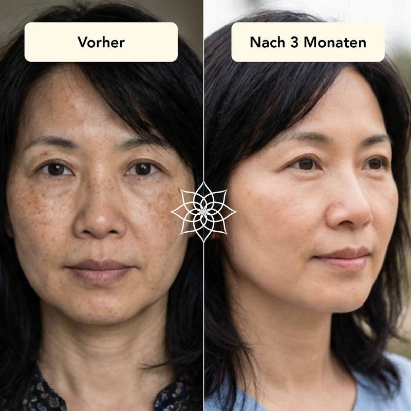 Starke Altersflecken im Gesicht